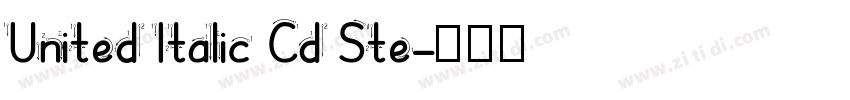 United Italic Cd Ste字体转换